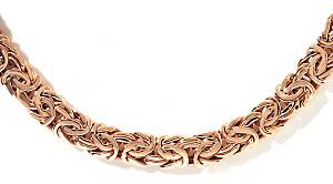 Bold Byzantine Necklace 14K Pink Rose Gold FREE RESIZIN  