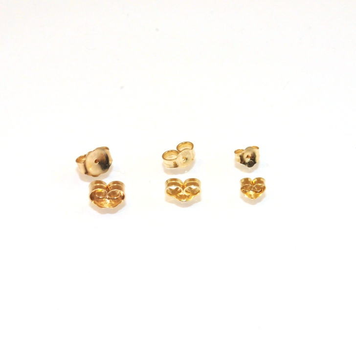 Solid 14K Real Yellow Gold Earrings 